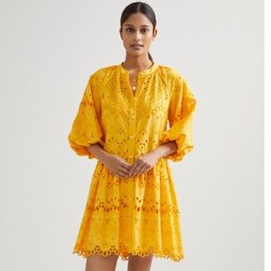 Anthropologie tallulah eyelet mini dress